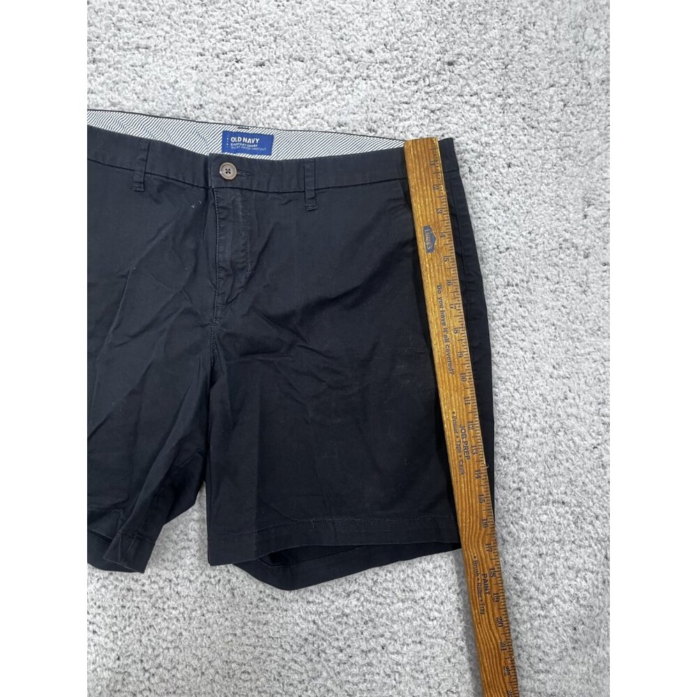 Women's Old Navy Black Flat Front Chino Summer Everyday Shorts Size 16 - Picture 3 of 10